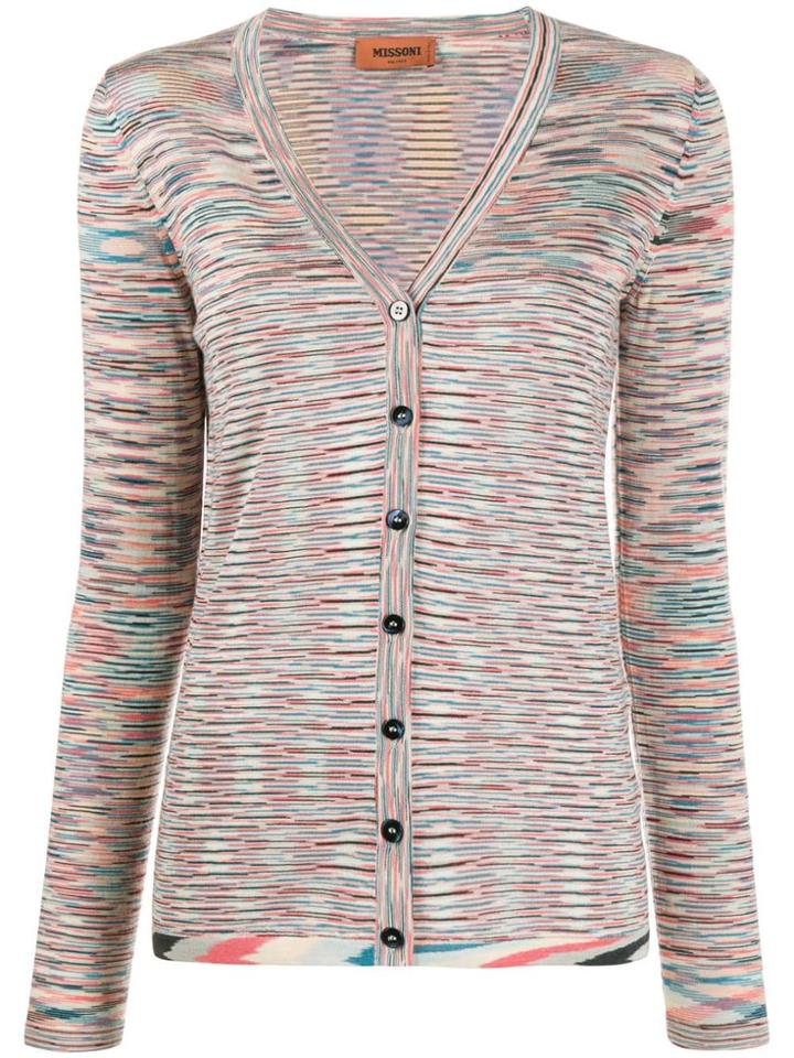 Missoni V-neck Striped Cardigan - Pink