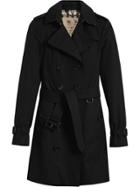 Burberry Sandringham Mid-length Trench Coat - Black