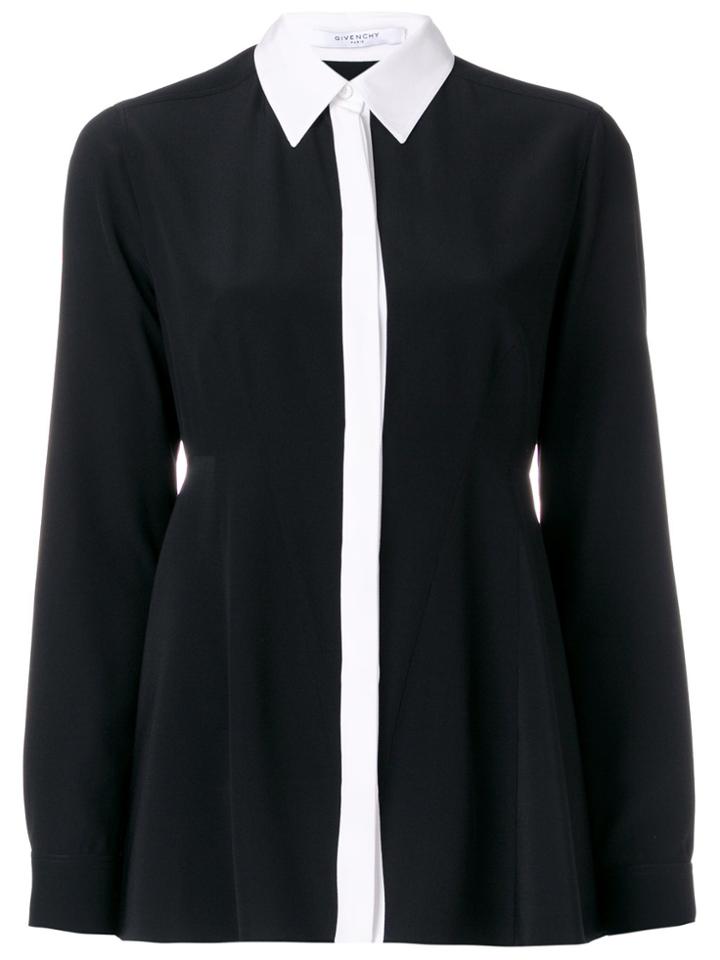 Givenchy Contrast Trim Shirt - Black