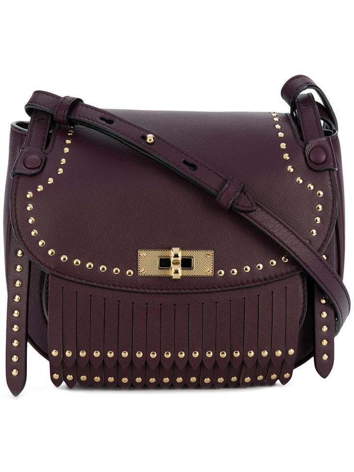 Bally Studded Saddle Bag - Pink & Purple