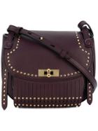 Bally Studded Saddle Bag - Pink & Purple