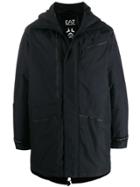 Ea7 Emporio Armani Hooded Padded Coat - Black