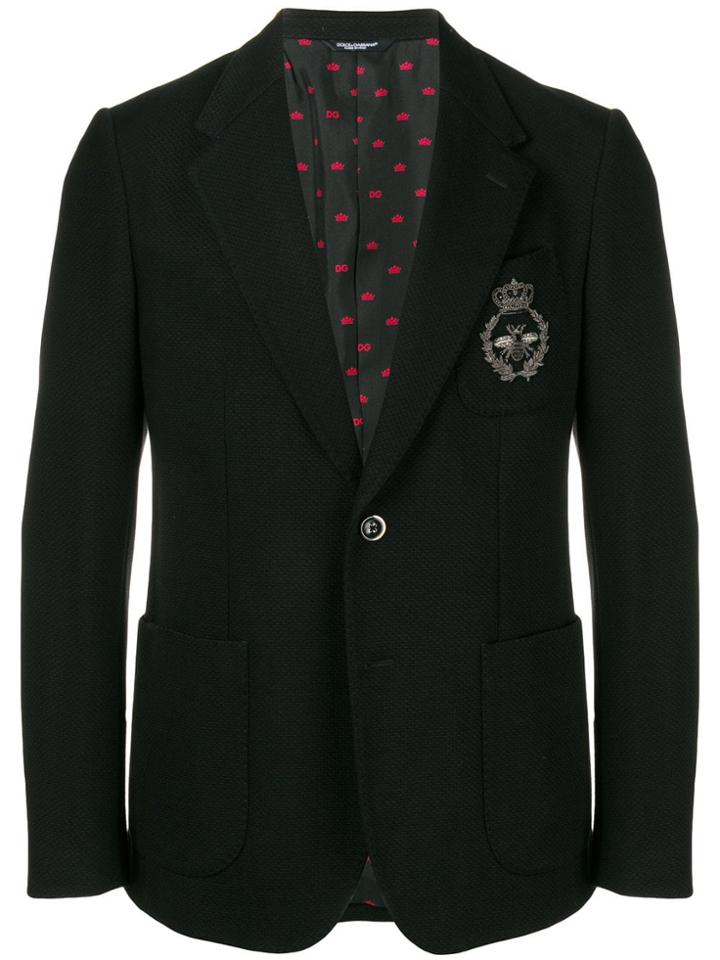 Dolce & Gabbana Milano Stitch Blazer - Black