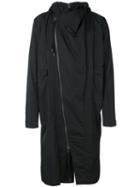 Army Of Me Asymmetrical Zipper Coat, Men's, Size: Small, Black, Polyester/nylon
