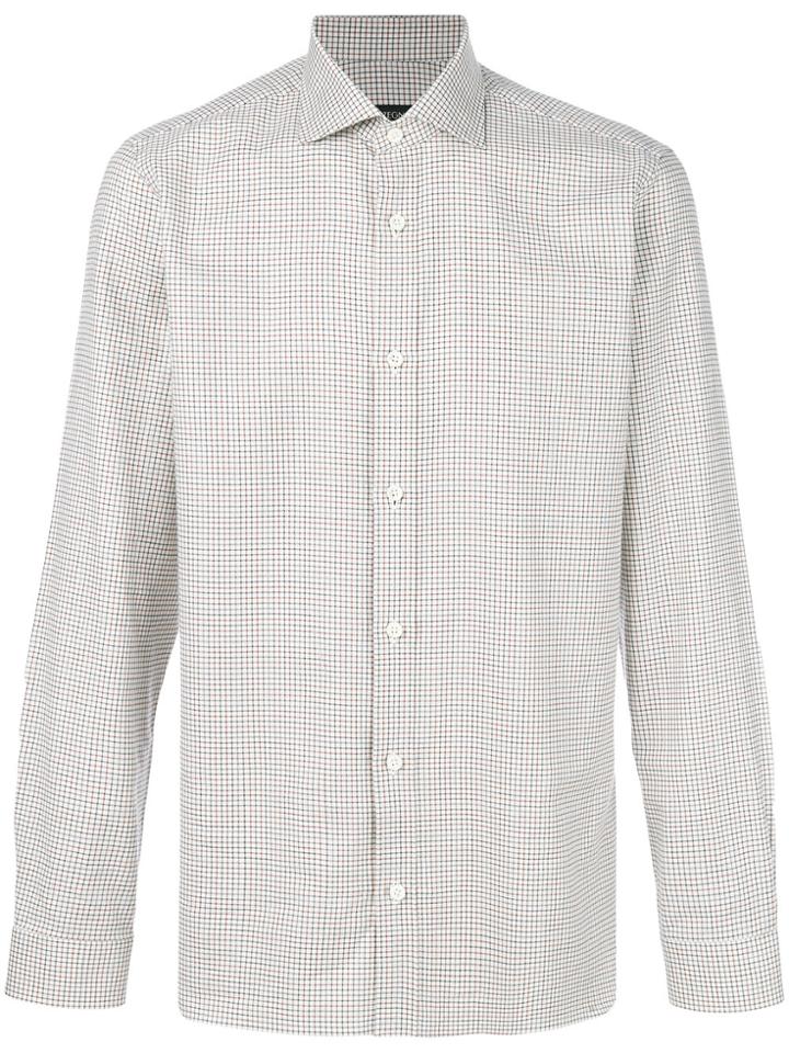 Z Zegna Checkered Print Shirt - Multicolour