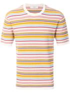 Pringle Of Scotland Knitted Stripe T-shirt - Multicolour