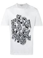 Letter Print T-shirt - Men - Cotton - M, White, Cotton, Salvatore Ferragamo
