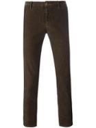 Incotex Straight Trousers, Men's, Size: 31, Brown, Cotton/spandex/elastane