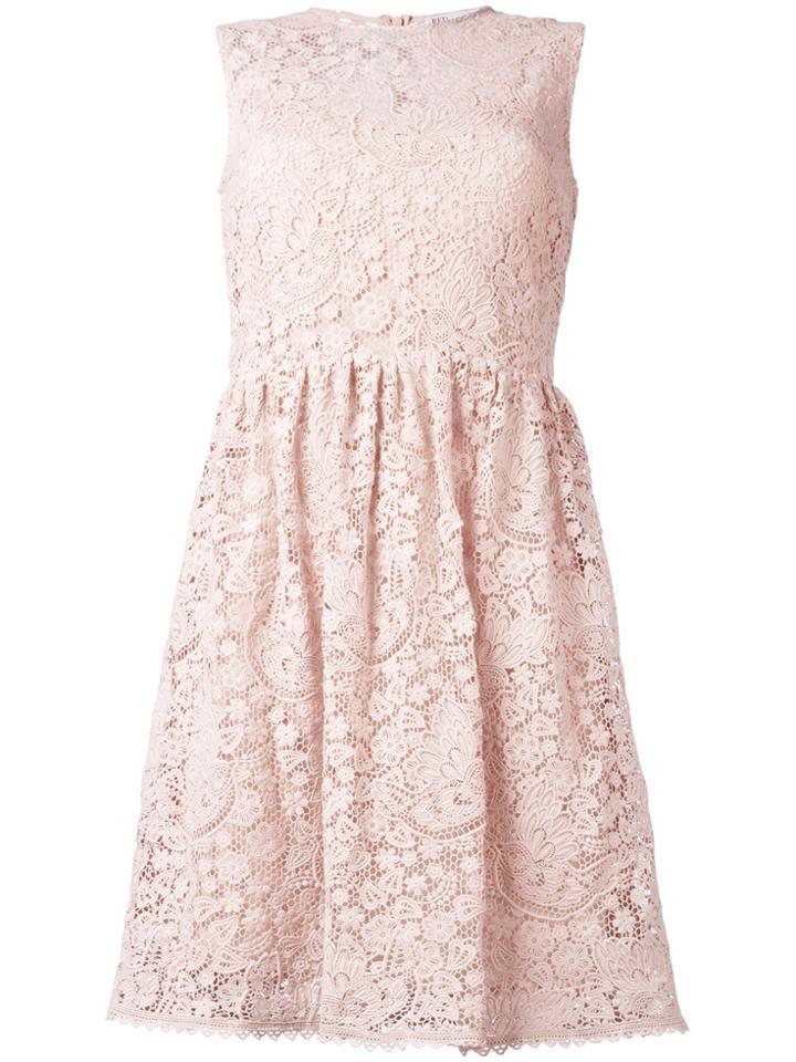 Red Valentino Macramé Flared Dress - Pink & Purple