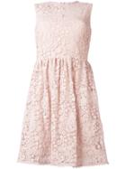 Red Valentino Macramé Flared Dress - Pink & Purple