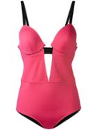 La Perla - Open Back One-piece - Women - Nylon/polyamide/spandex/elastane - 38, Pink/purple, Nylon/polyamide/spandex/elastane