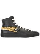 Gucci Tiger Embroidered Sneakers - Black