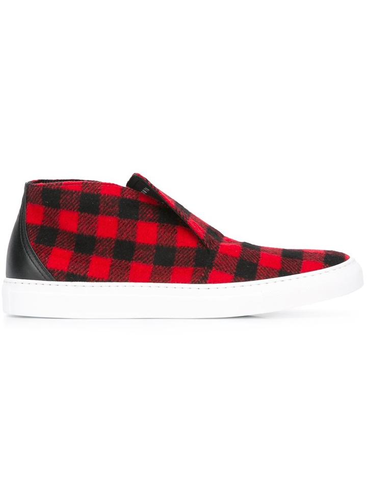 Joshua Sanders Tartan Hi-top Sneakers