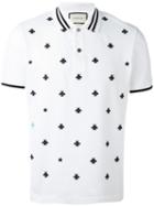 Gucci Bee And Star Polo Shirt, Size: Xxl, White, Cotton/spandex/elastane