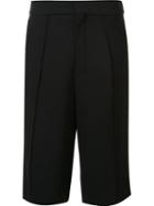 Chloé Knee Length Shorts, Women's, Size: 42, Black, Spandex/elastane/wool