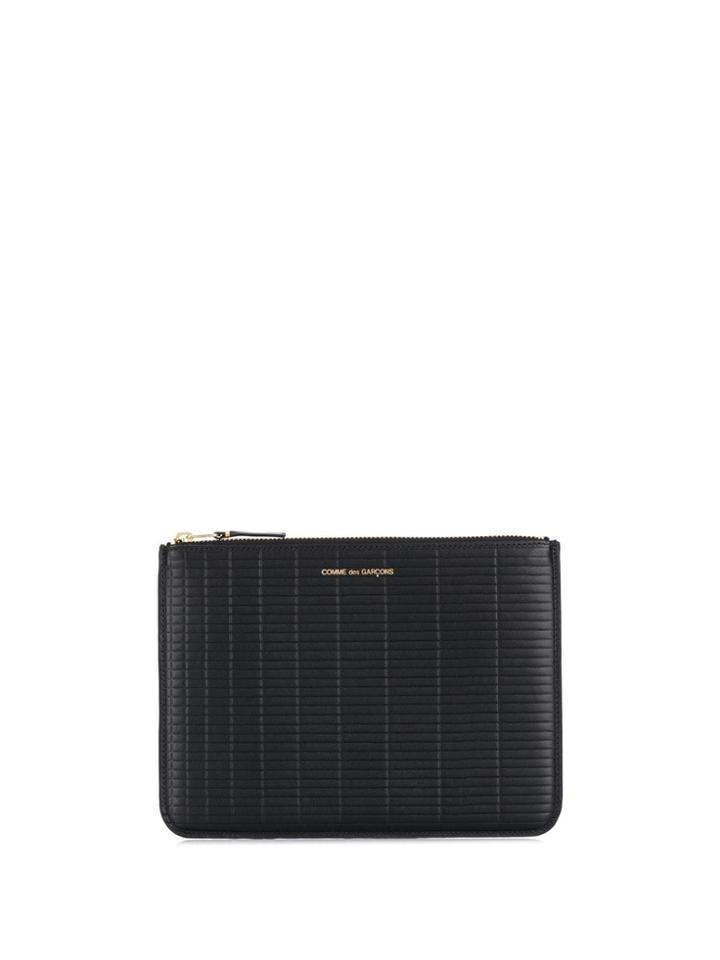 Comme Des Garçons Wallet Engraved Design Wallet - Black
