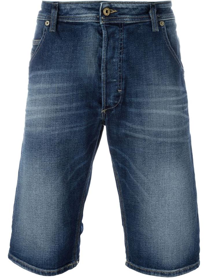 Diesel Denim Bermuda Shorts, Men's, Size: 32, Blue, Cotton/spandex/elastane