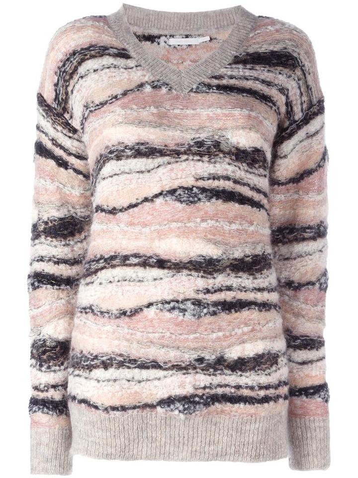 See By Chloé Knitted V-neck Jumper, Women's, Size: Small, Alpaca/mohair/wool/viscose