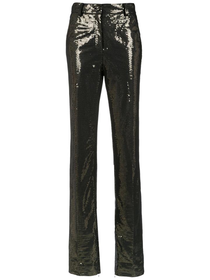Reinaldo Lourenço Sequinned Tailored Trousers - Black