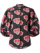 Alexander Mcqueen Floral Print Shirt, Women's, Size: 38, Black, Cotton