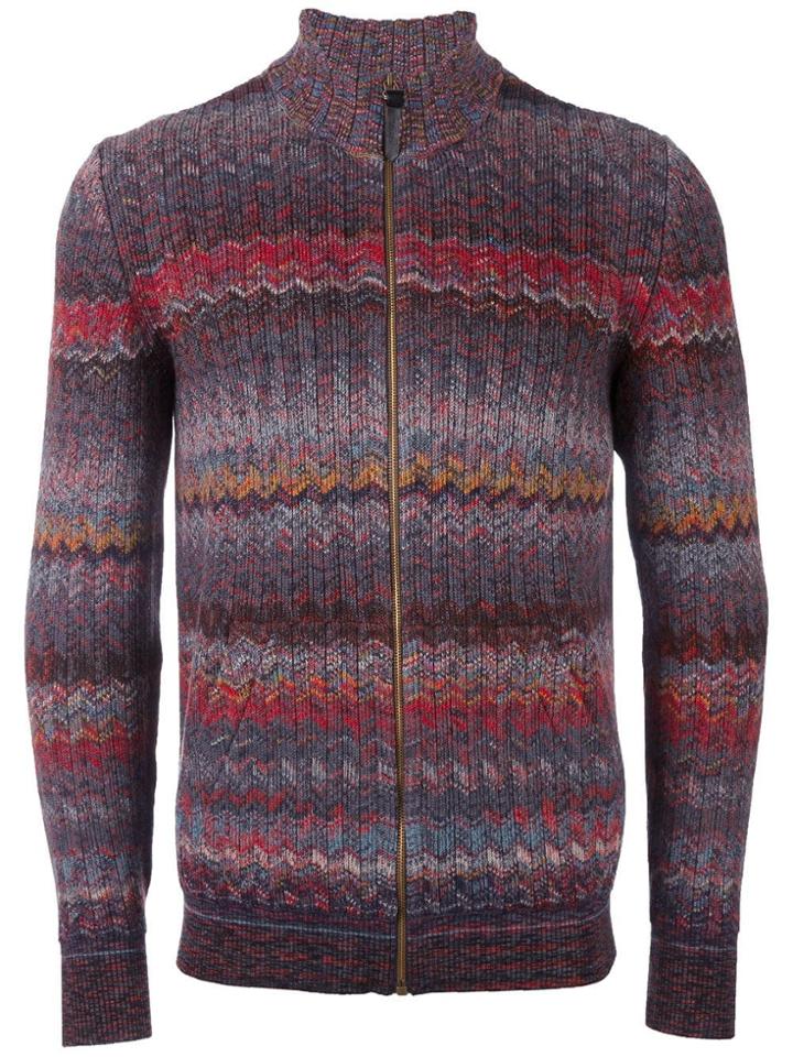 Missoni Zipped Zig-zag Cardigan - Pink & Purple