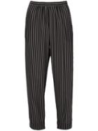 Humanoid - Striped Cropped Trousers - Women - Silk - S, Black, Silk
