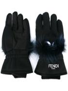 Fendi Bag Bugs Gloves - Black