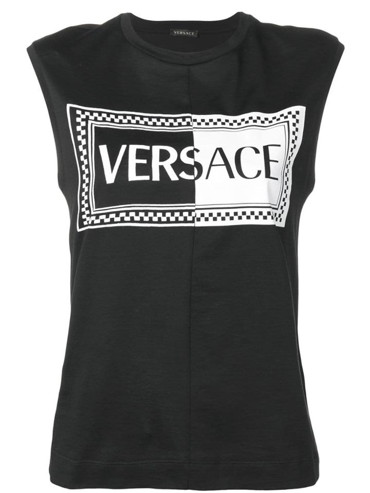 Versace Vintage Logo Tank Top - Black