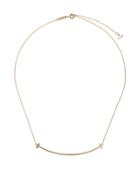 Tiffany & Co 18kt Yellow Gold Tiffany T Smile Pendant Necklace -