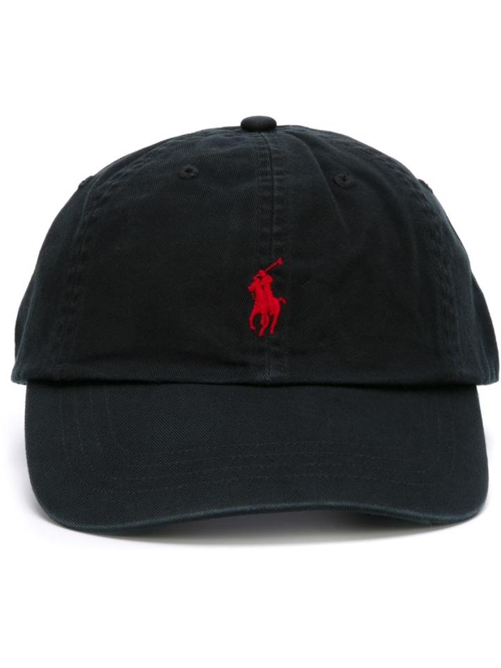 Polo Ralph Lauren Embroidered Logo Baseball Cap, Men's, Black, Cotton