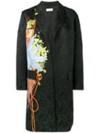 Dries Van Noten Rolt Floral Brocade Coat, Women's, Size: 40, Black, Cotton/viscose
