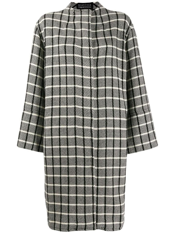 Gianluca Capannolo Checked Overcoat - Black