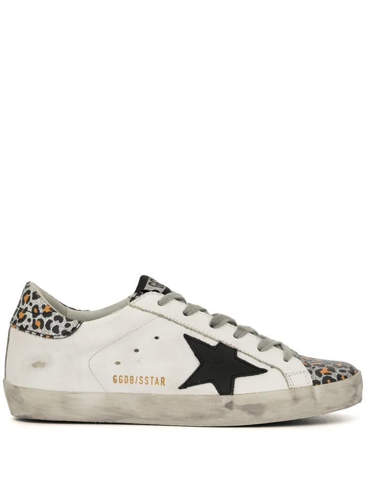 Golden Goose Superstar Leopard-print Trim Sneakers - White