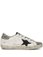 Golden Goose Superstar Leopard-print Trim Sneakers - White