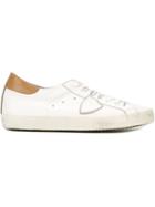 Philippe Model Logo Patch Sneakers, Men's, Size: 44, White, Rubber/leather