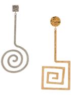 Jacquemus Spiral Drop Earrings - Metallic