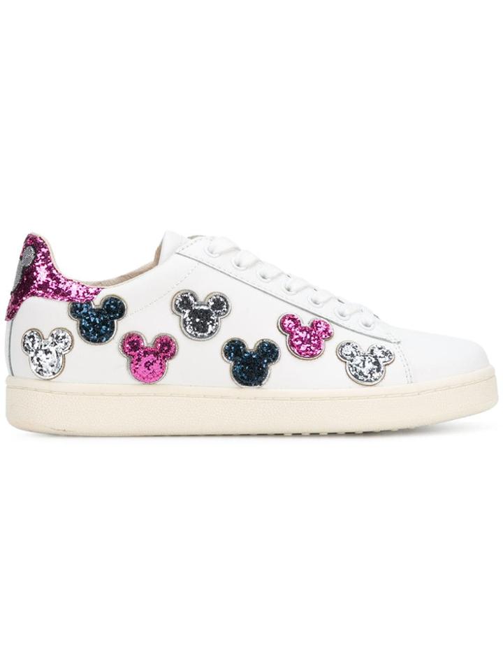 Moa Master Of Arts Mickey Mouse Glitter Sneakers - White