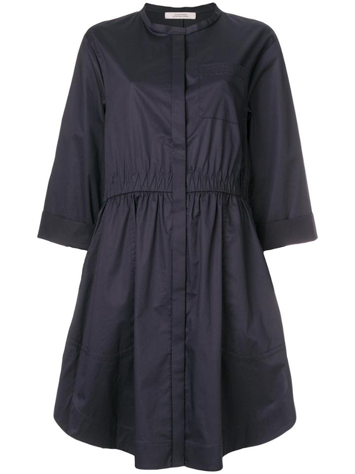 Dorothee Schumacher Collarless Shirt Dress - Blue