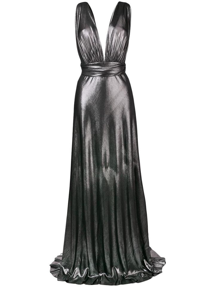 Maria Lucia Hohan Long Melika Dress - Silver