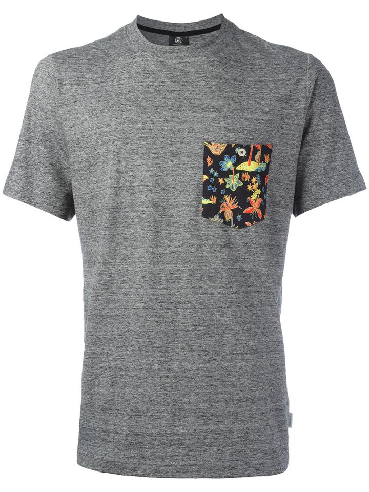 Ps By Paul Smith - Printed Pocket T-shirt - Men - Cotton - L, Grey, Cotton