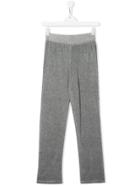 Lapin House Textured Straight-leg Track Pants - Grey