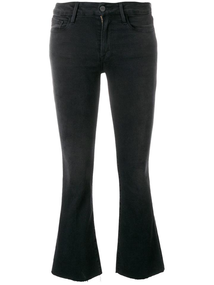 Frame Cropped Boot Jeans - Black