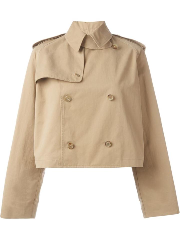 Ralph Lauren Cropped Trench Coat, Women's, Size: 4, Brown, Cotton