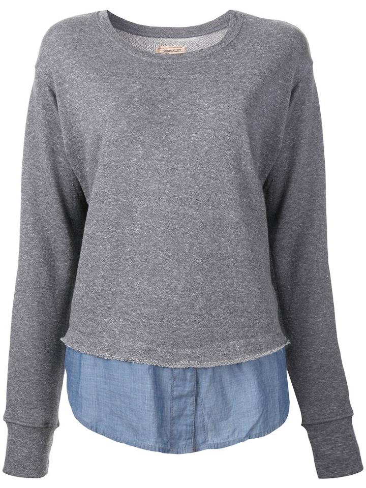 Current/elliott The Detention Sweatshirt, Women's, Size: 1, Grey, Cotton/polyester/rayon