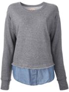 Current/elliott The Detention Sweatshirt, Women's, Size: 1, Grey, Cotton/polyester/rayon