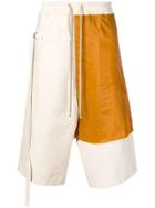Rick Owens Drkshdw Patchwork Detail Cropped Trousers - Neutrals