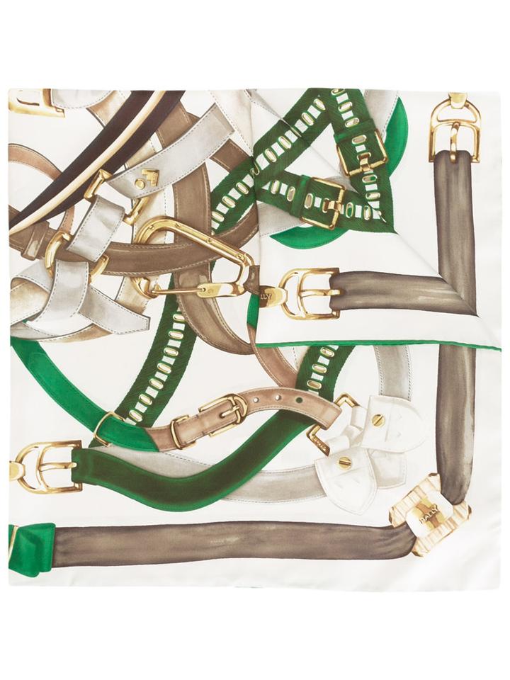 Bally Belt Print Scarf, Women's, Nude/neutrals, Silk