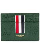 Thom Browne Rwb Intarsia Stripe Cardholder - Green