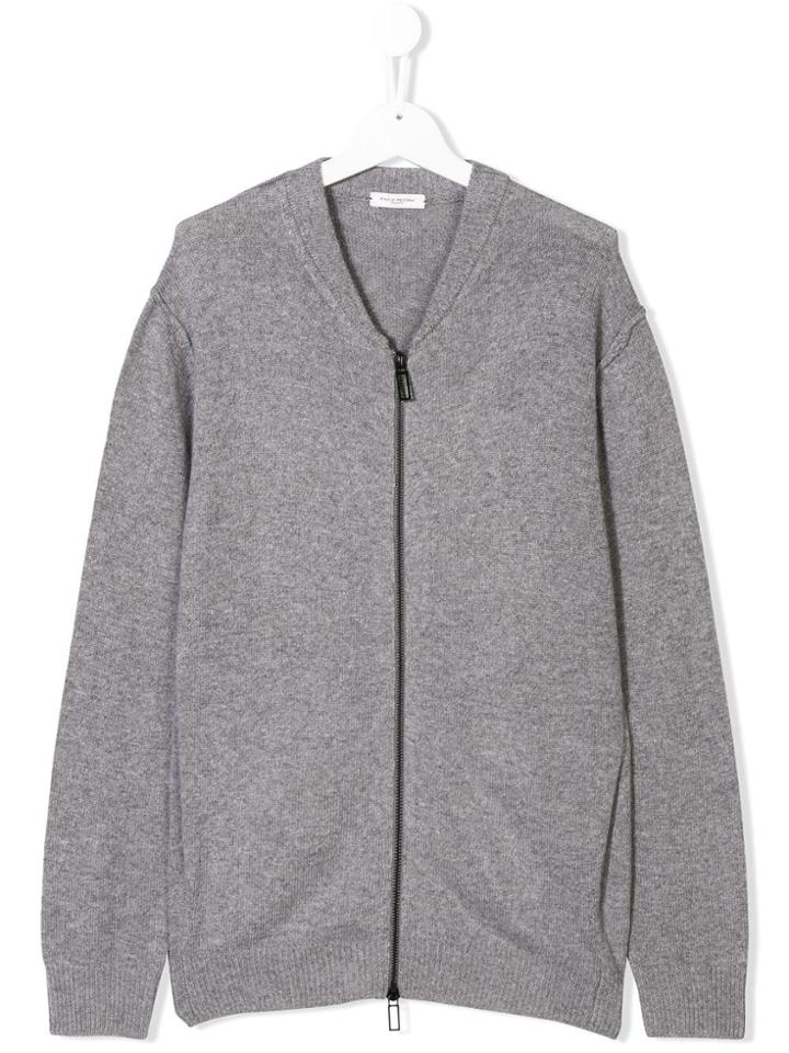 Paolo Pecora Kids Zipped Cardigan - Grey