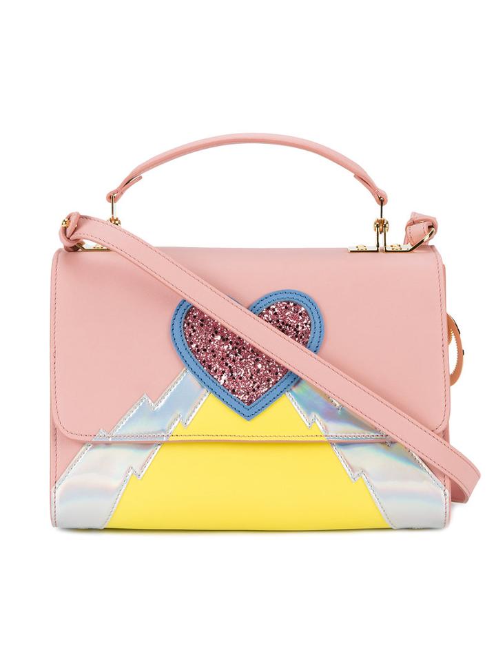 Heart And Lightning 'parker' Bag - Women - Calf Leather/patent Leather/metal (other)/pvc - One Size, Pink/purple, Calf Leather/patent Leather/metal (other)/pvc, Sophie Hulme